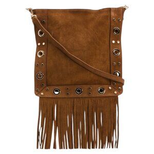 MARLON Made In Italy Suede Fringe Crossbody